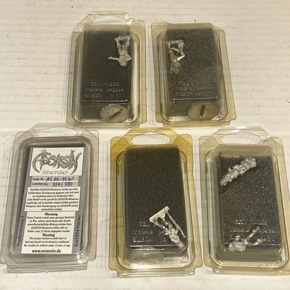 Assassin Miniatures Limited Edition Metal Figure Lot Of 5 Femme Girl Warriors
